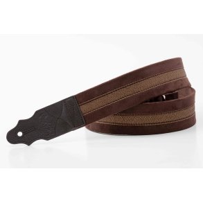 RightOn! Plain Brown Guitar Strap